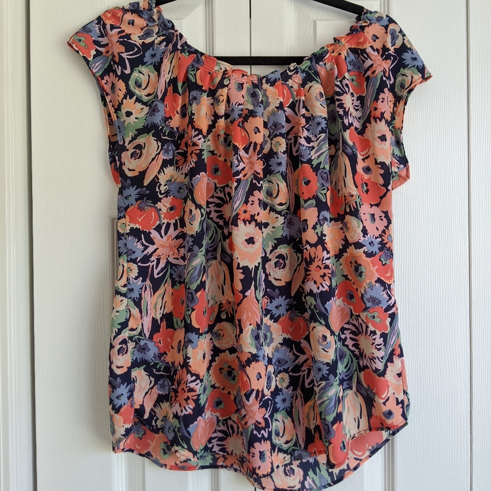 LC Lauren Conrad Pleat-Neck Top